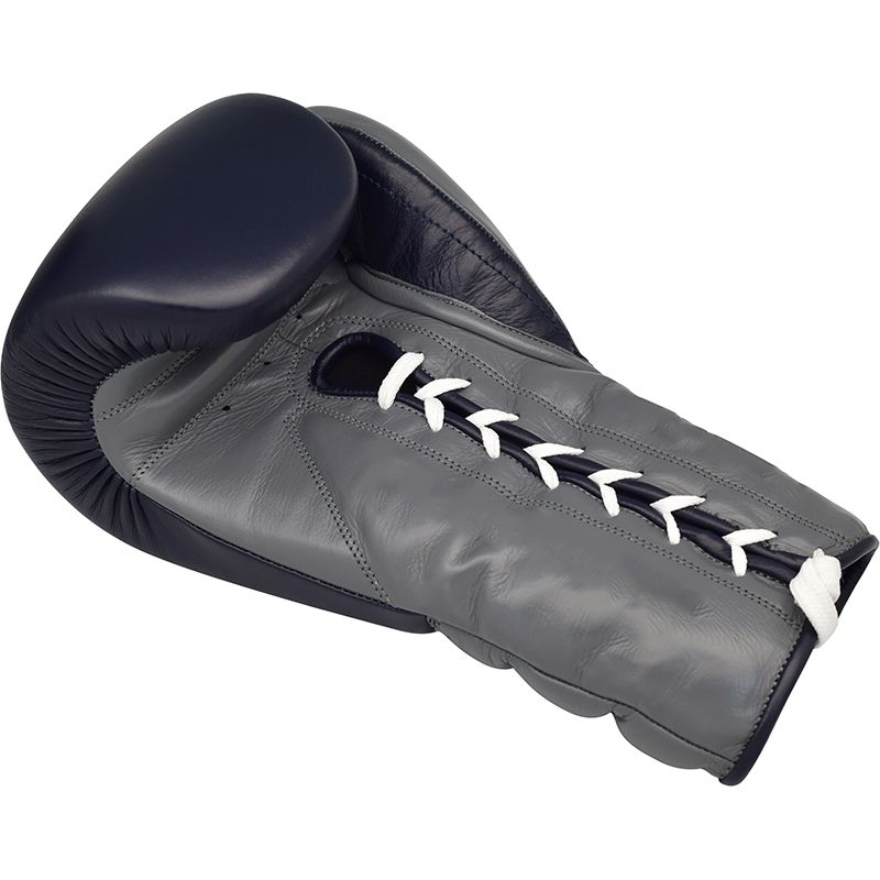 HAMG Navy Lace up Professional Boxing Gloves